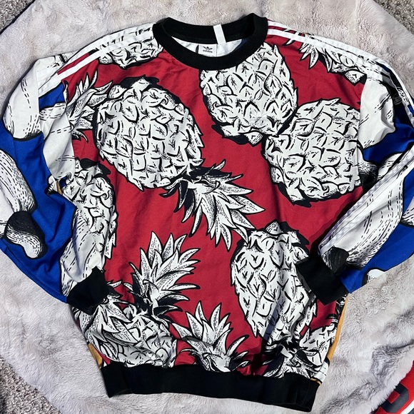 Adidas Farm Pineapple Crew Neck Sweatshirt - Picture 6 of 8